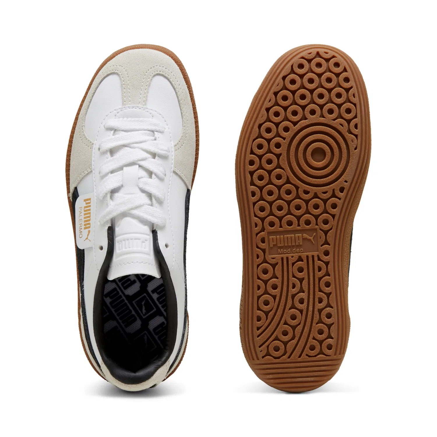 Детские кроссовки с Т-образным носком Palermo PUMA, White/Vapor Gray — фото 4