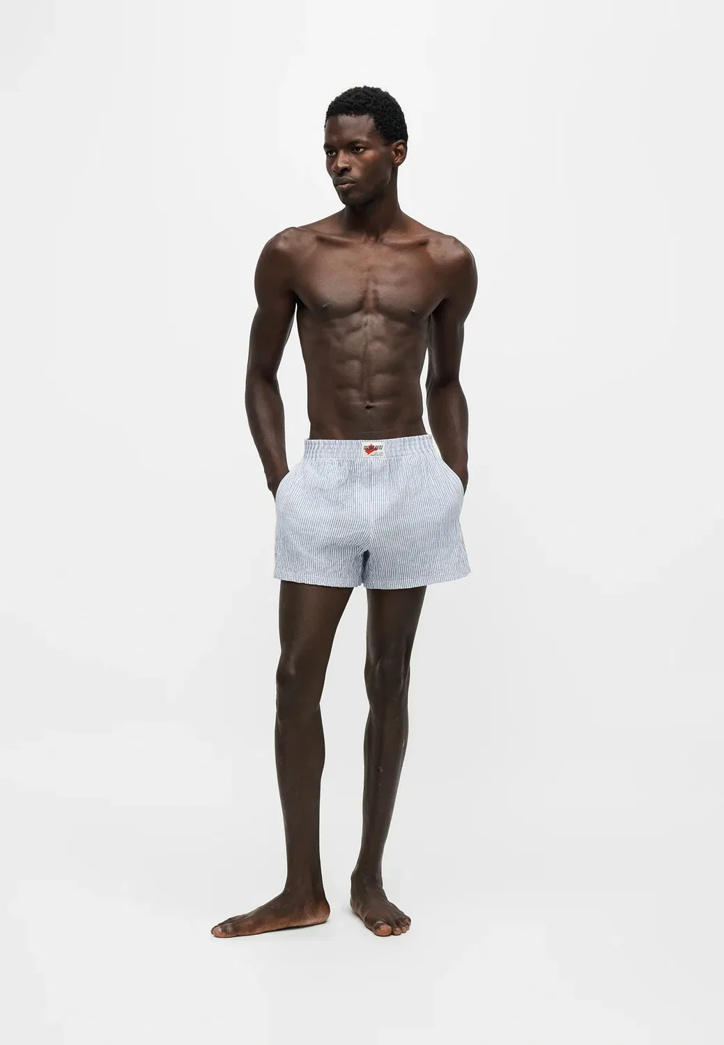 Боксерские шорты Dsquared2, White/Light Blue — фото 2
