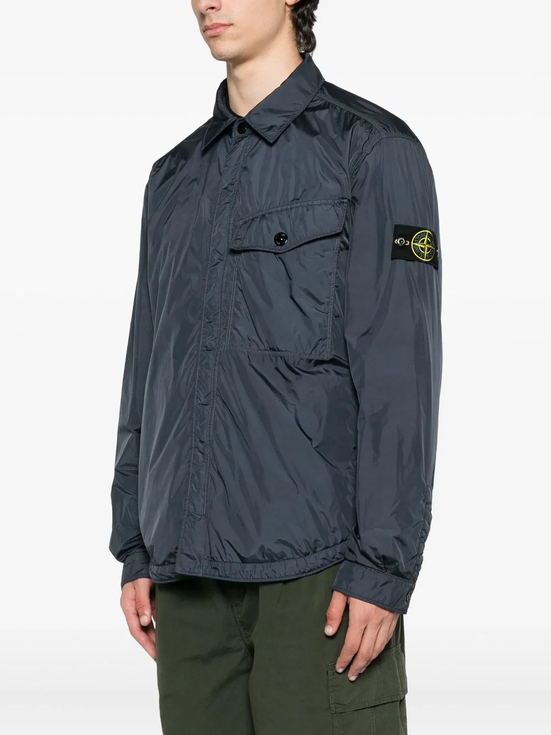 Куртка на молнии с карманами Stone Island, синий — фото 3
