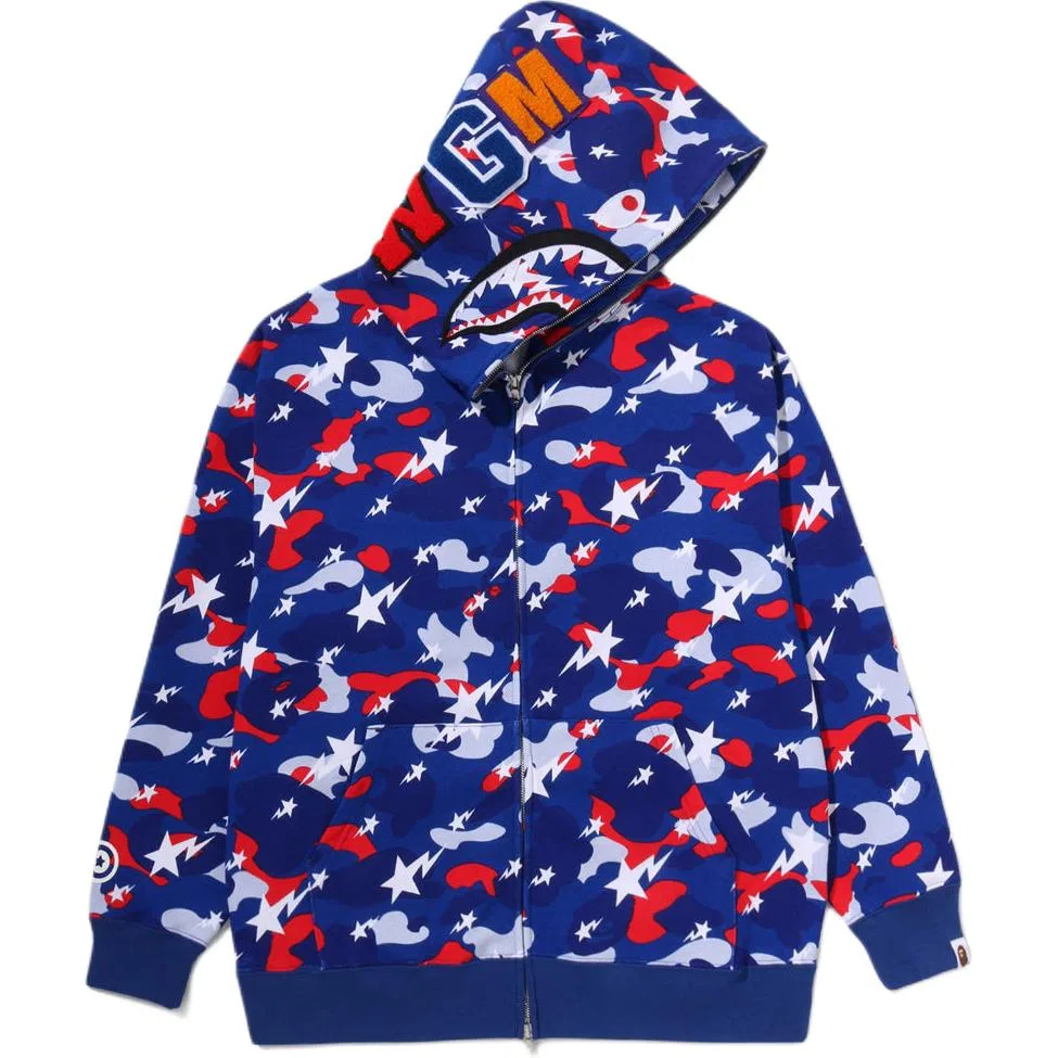 Детский свитшот с капюшоном, прямой крой, FW26, A BATHING APE, Blue — фото 4