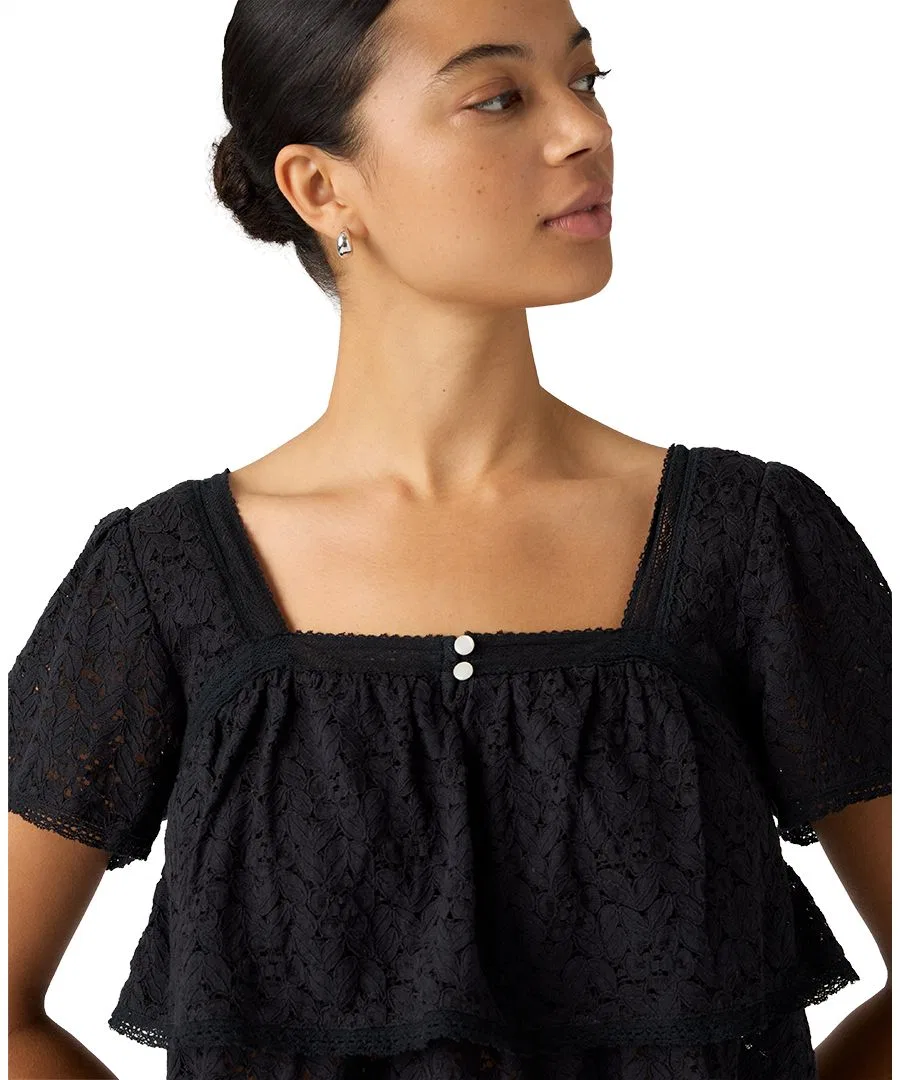 Блуза с кружевным дизайном Levi's, Anthracite Night — фото 3