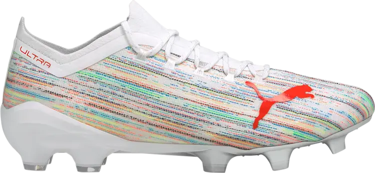

Бутсы Puma Ultra 1.2 FG AG White Red Blast, разноцветный