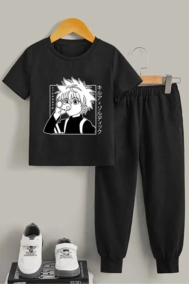 Детский комплект для девочек с принтом Killua Zoldyck Trendypassion, Black