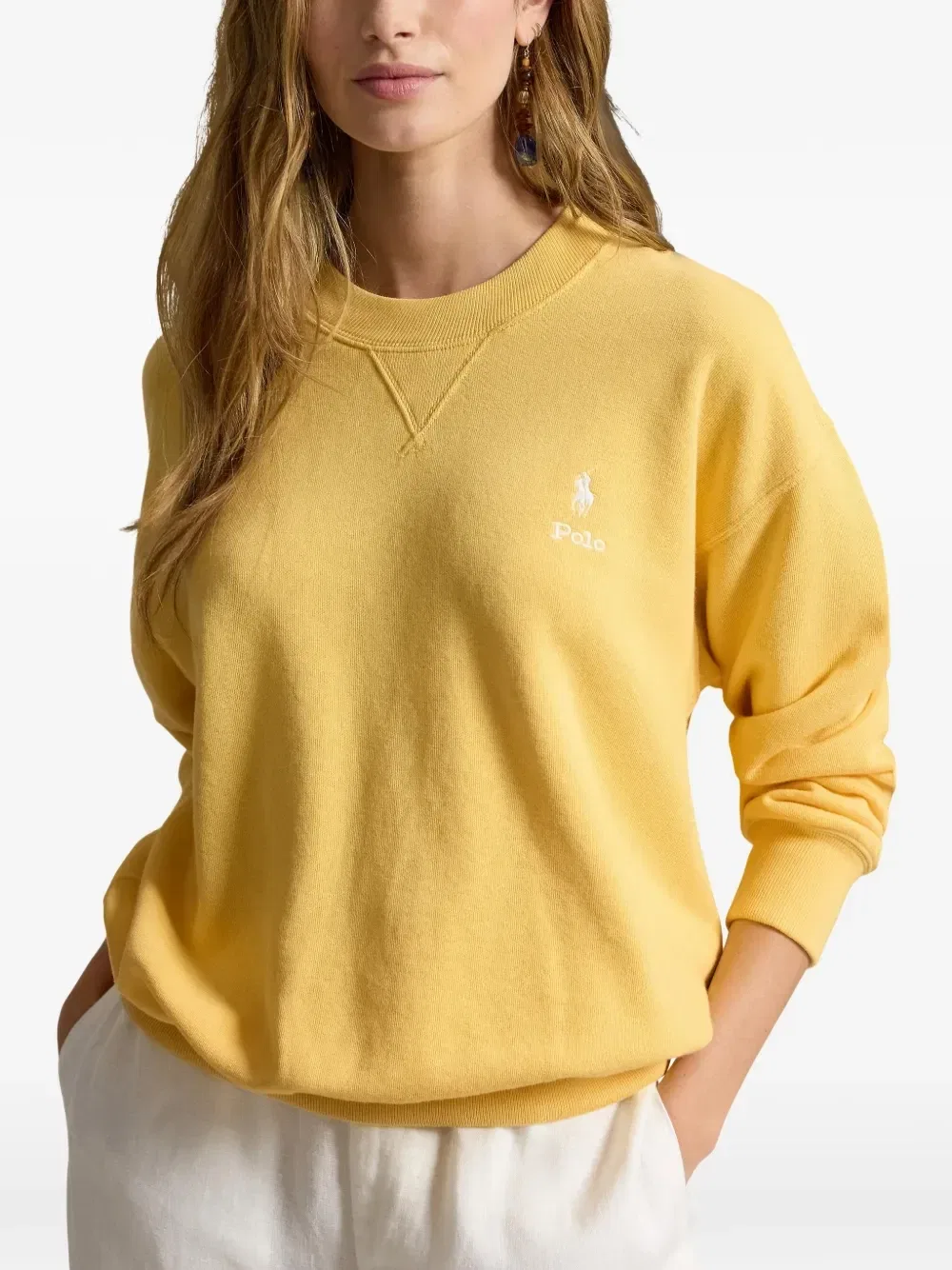 Толстовка с вышитым логотипом Polo Ralph Lauren, желтый — фото 3