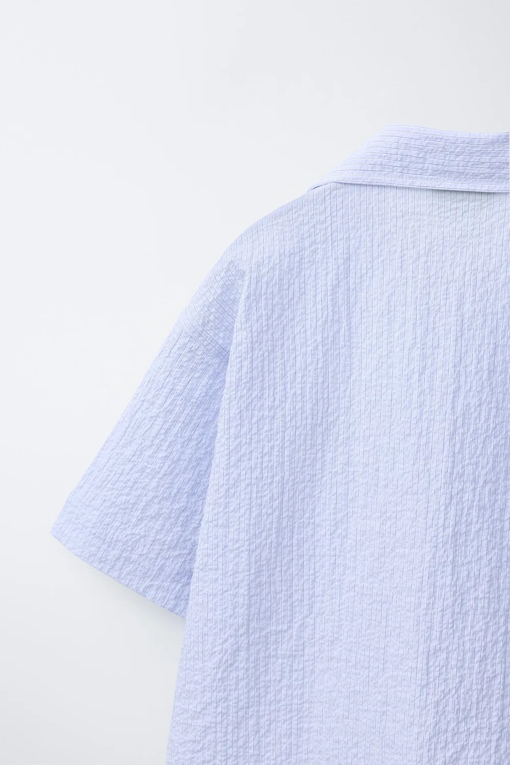 Полосатая фактурная рубашка PENN ZARA, Light Blue — фото 4