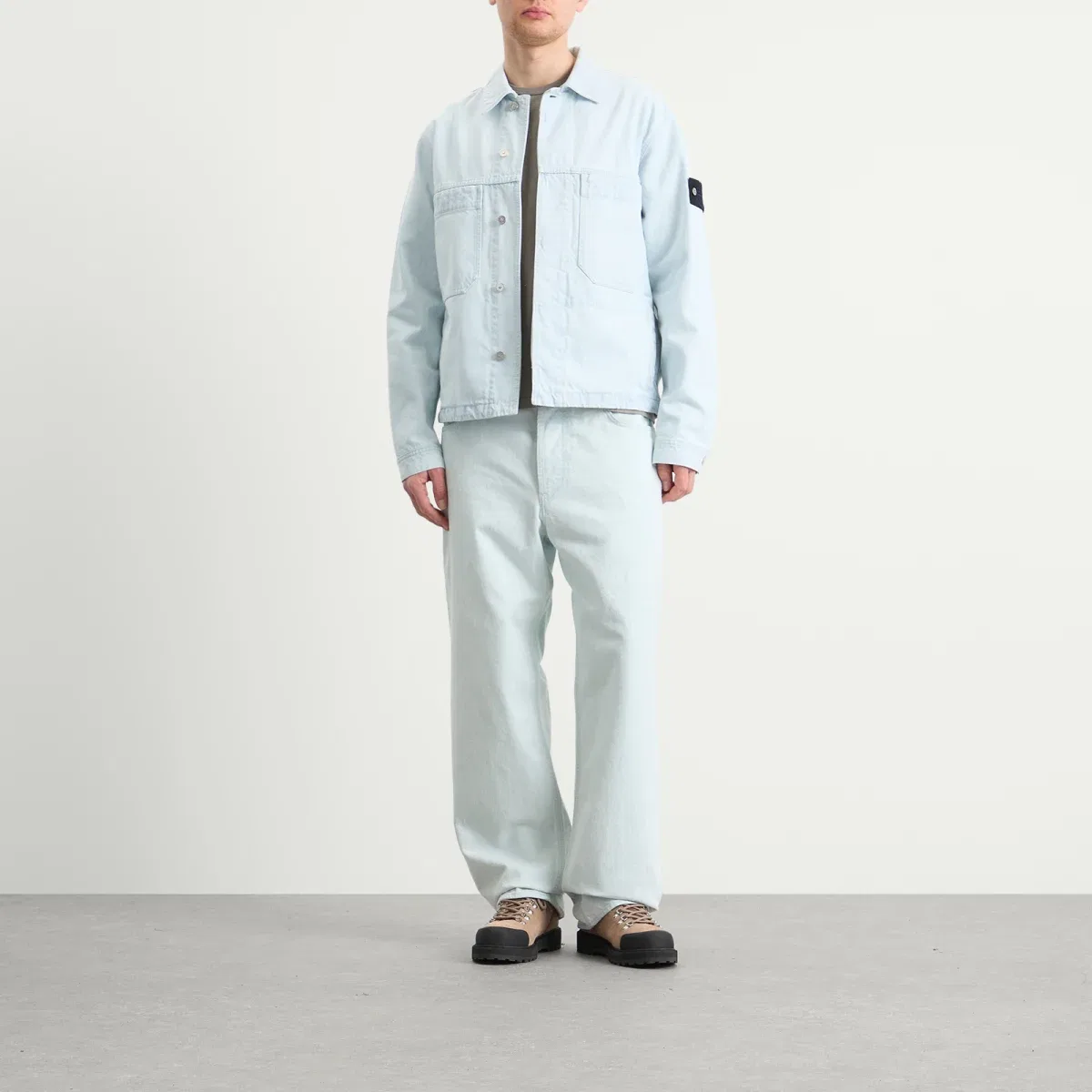 Джинсовая куртка с эффектом выцветания Denim Research Stone Island, Extra Bleach — фото 4