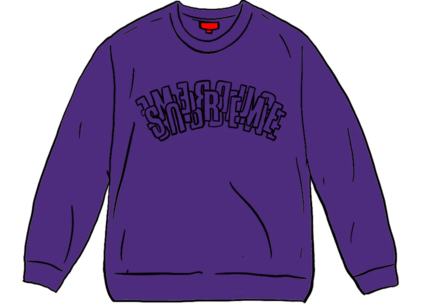 Мужской свитшот с принтом Supreme Crewneck, Purple