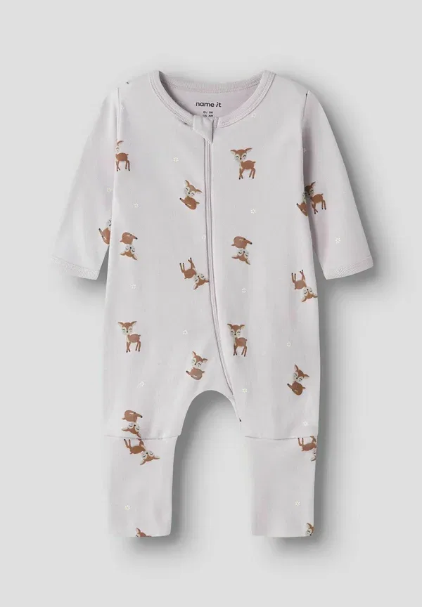 Комплект пижам из 2 штук Nightsuit sleep suit Name It, Lilac Marble, сиреневый — фото 4