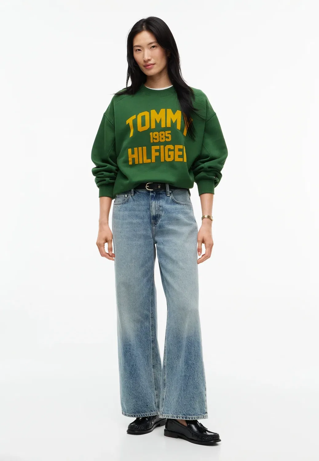 Свитшот университетской формы Tommy Hilfiger, Deep Evergreen — фото 2