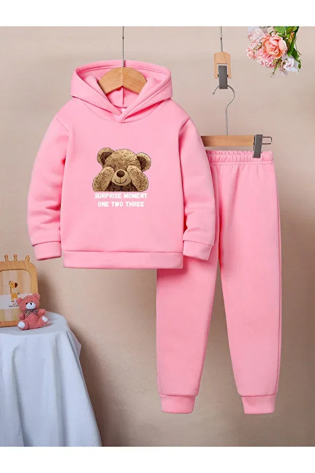 Детский комплект для девочек из футера Let'S Wear, Pink