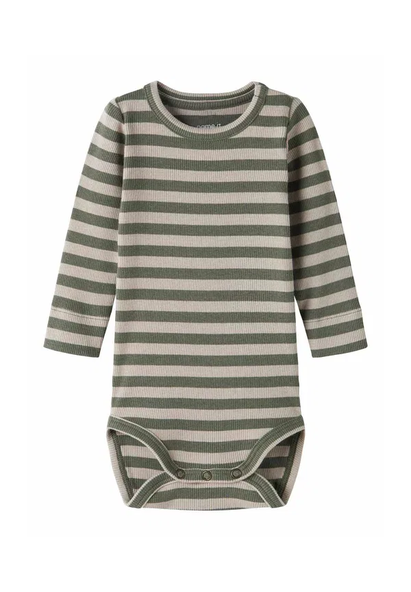 Боди с длинным рукавом Nbnbanio ls body Name It, Dusty Olive, оливковый — фото 2