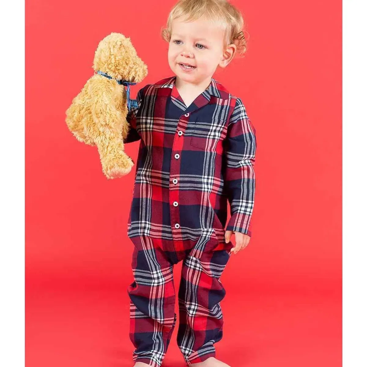 Детский слип с принтом Tartan Larkwood, Red