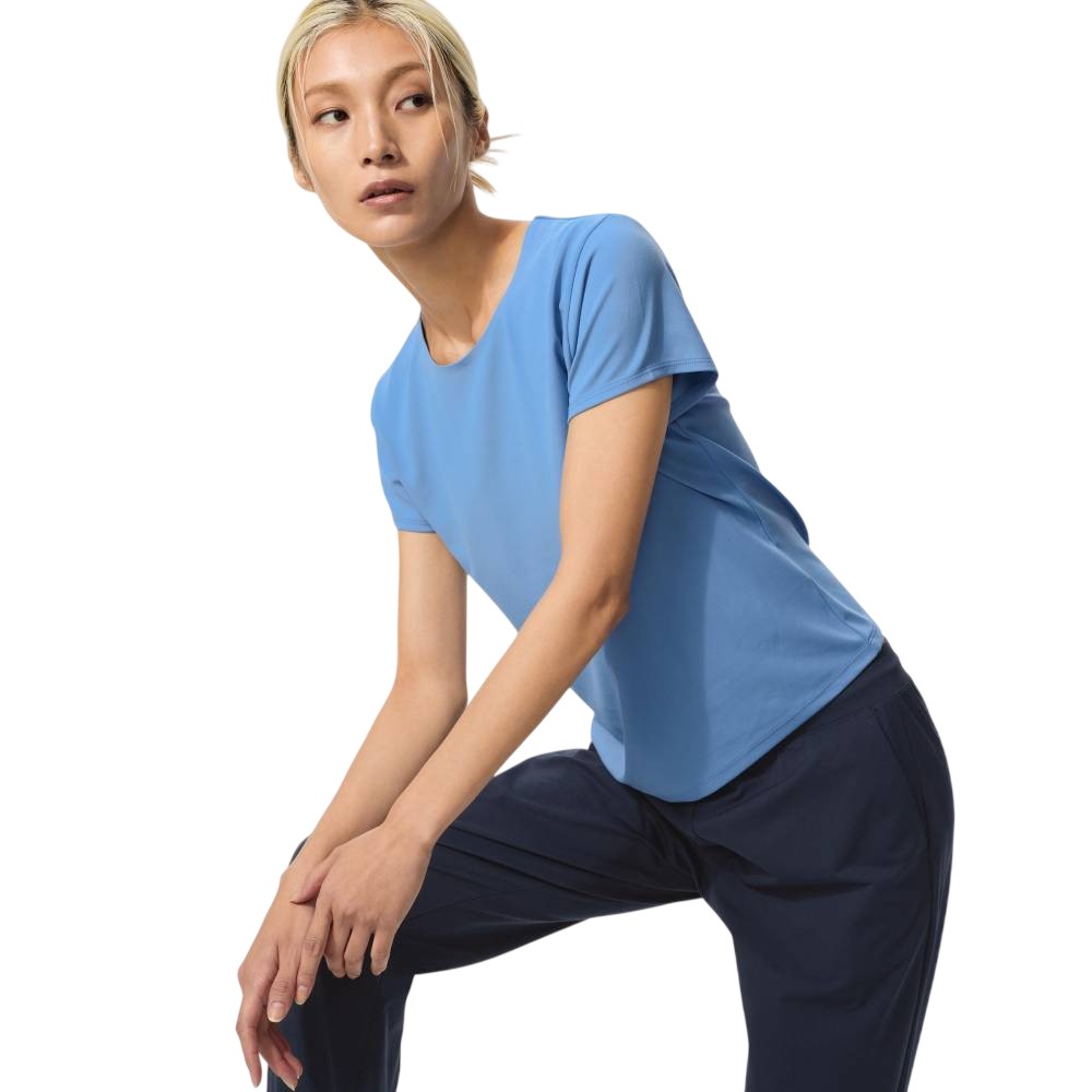 Футболка Uniqlo Ultra Stretch Active T, 63 синий