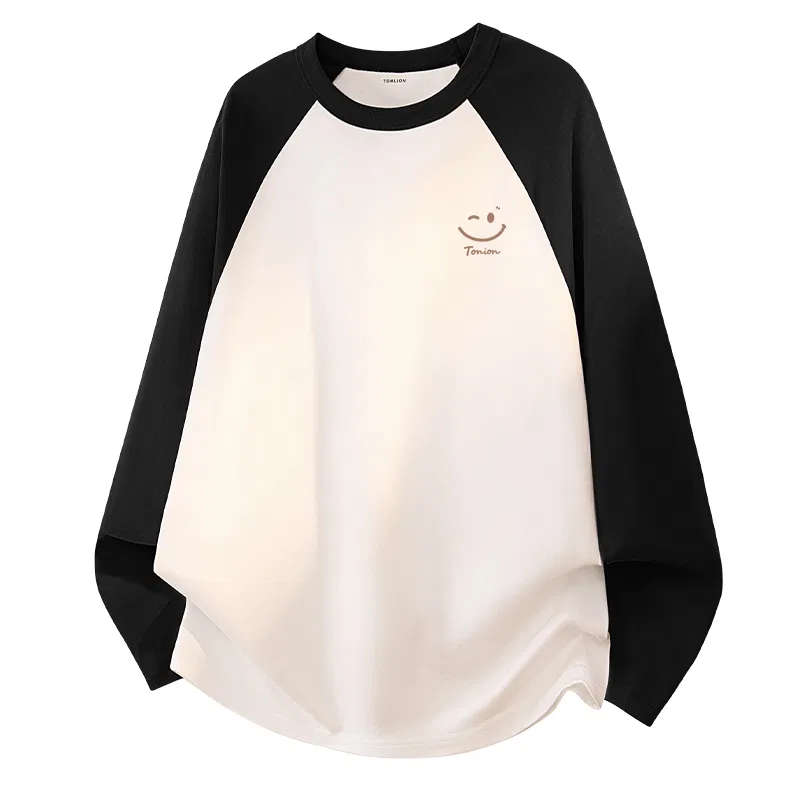 Детский лонгслив с цветоблочным дизайном Tonlion, (Color Block Raglan Long Sleeve)Brown (Taobao Smiling Lion Chest Logo) — фото 3