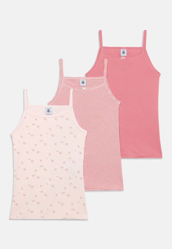 Комплект из 3 футболок с цветочным принтом Chemises 3 pack - apatiniai marskiniai Petit Bateau, pink, розовый