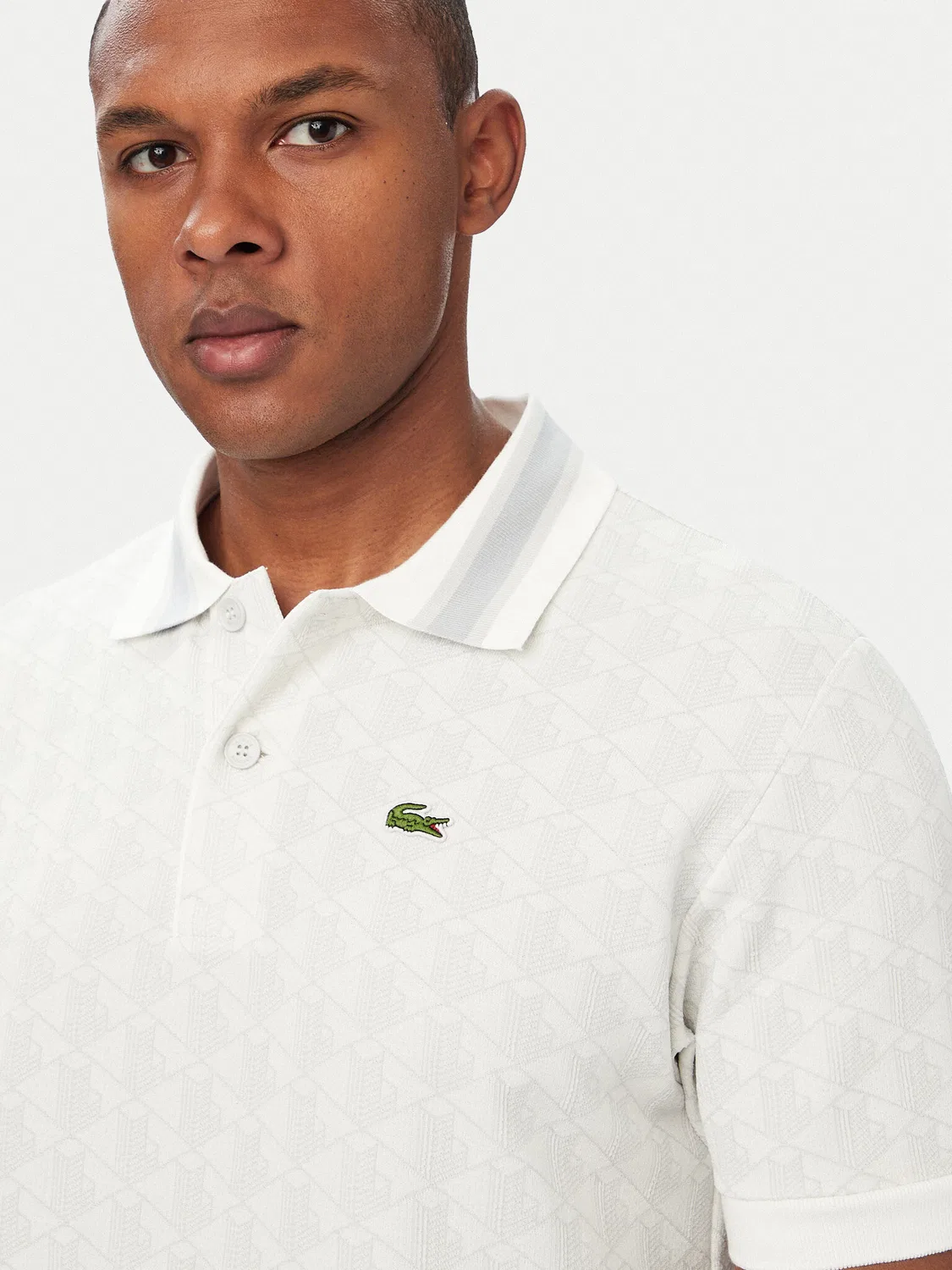 Мужское поло стандартного кроя Lacoste, бежевый — фото 4