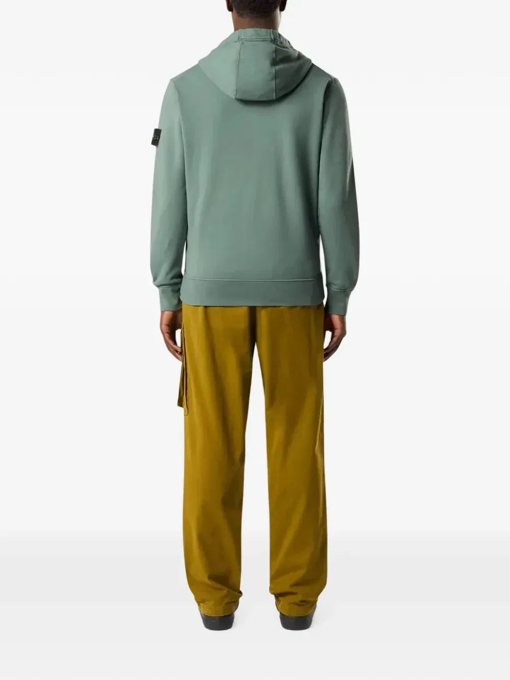 Худи из флиса из органического хлопка 6100061 Stone Island, зеленый — фото 3