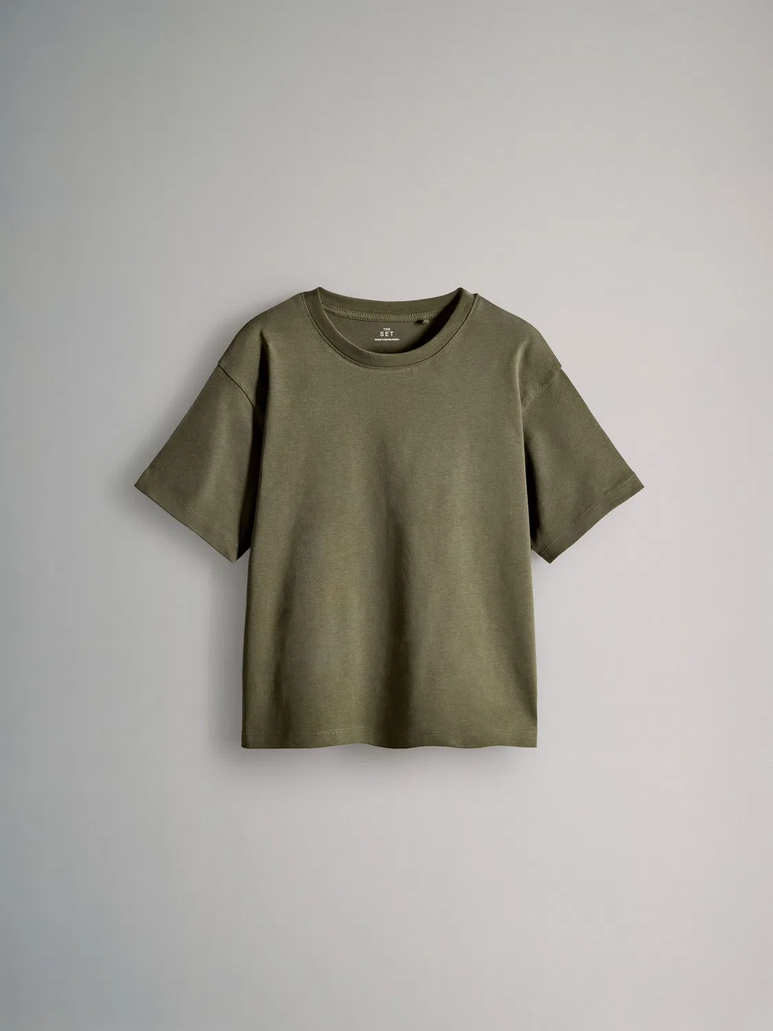 Футболка The Set 4 Pack Oversized Short Sleeve Cotton, Black/Khaki/Green/Cream — фото 4