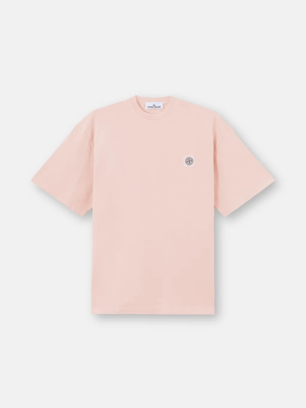 Мужская футболка Stone Island Regular-fit With Compass Patch, пыльно-розовый — фото 2