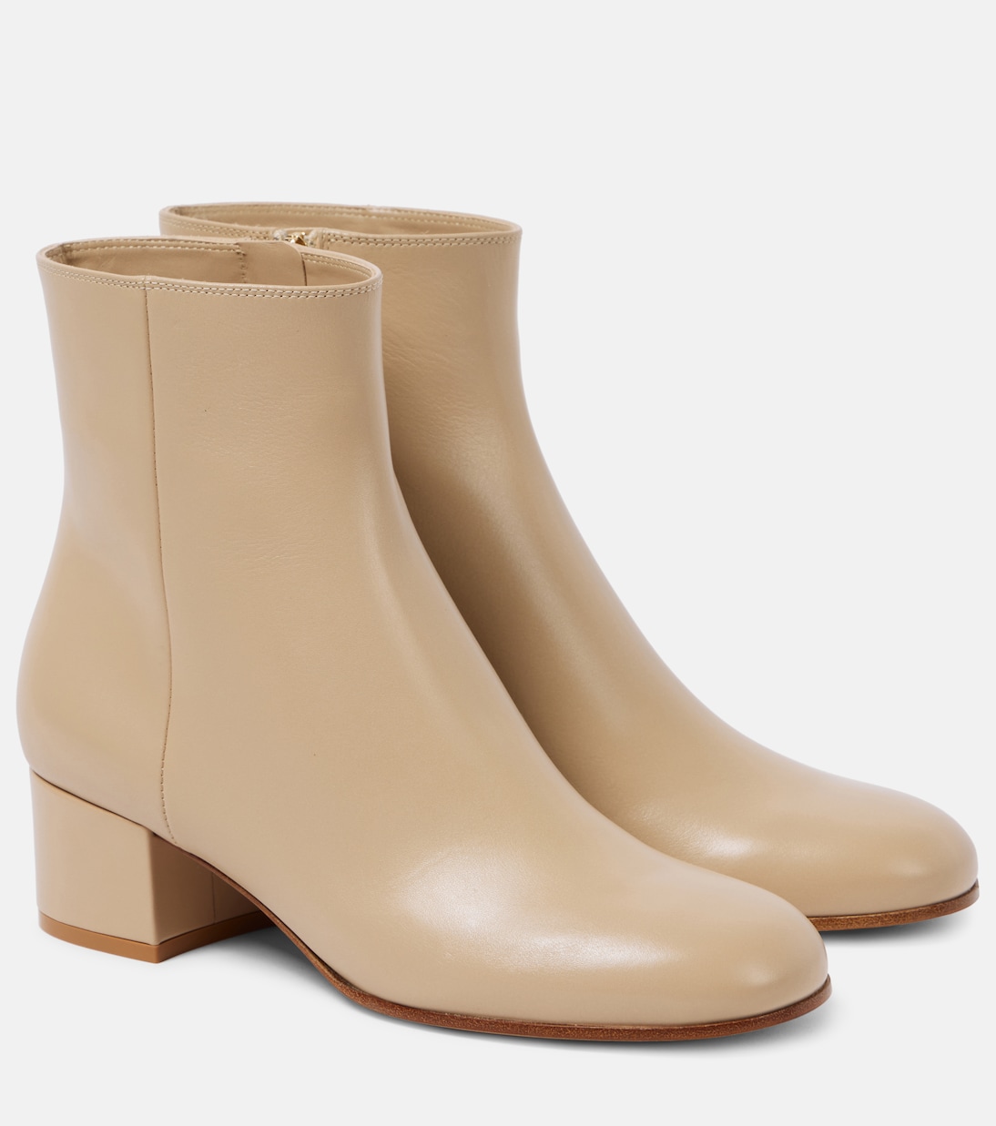 Кожаные ботильоны Joelle 45 Gianvito Rossi, песочный