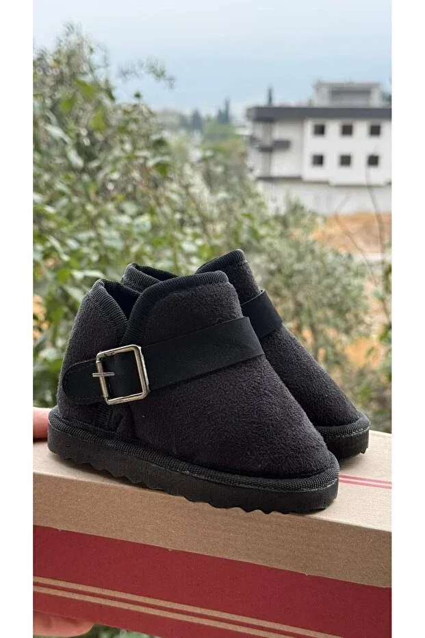 Детские ботинки для девочек с меховой подкладкой Özde Shoes, Black