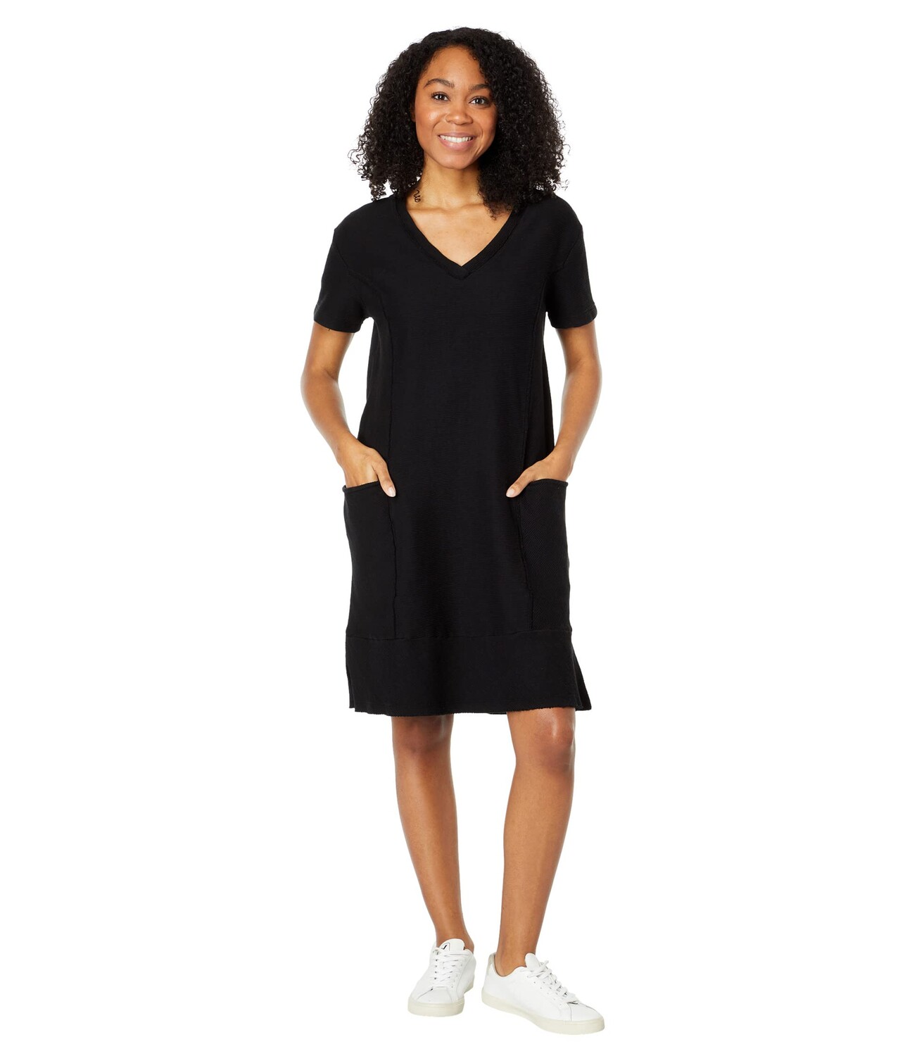 

Платье Mod-o-doc, Ottoman Rib Short Sleeve Seamed Shift Dress