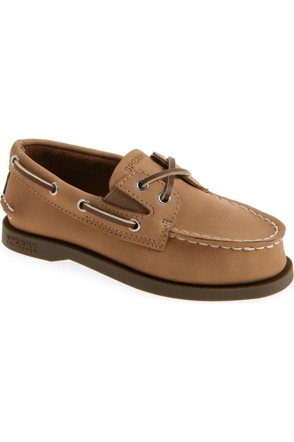 Ботинки детские на плоской подошве Authentic 2-Eye Nubuck Sperry, Chestnut