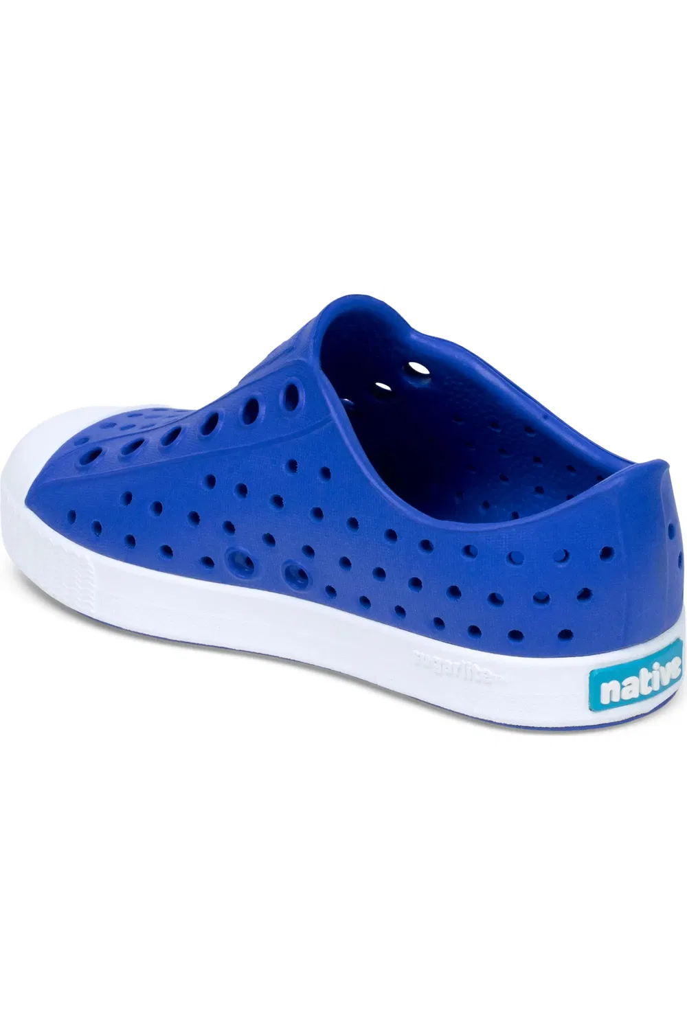Кроссовки детские дышащие Jefferson Slip-On Native Shoes, Ultra Violet Blue/Shellwhite — фото 2