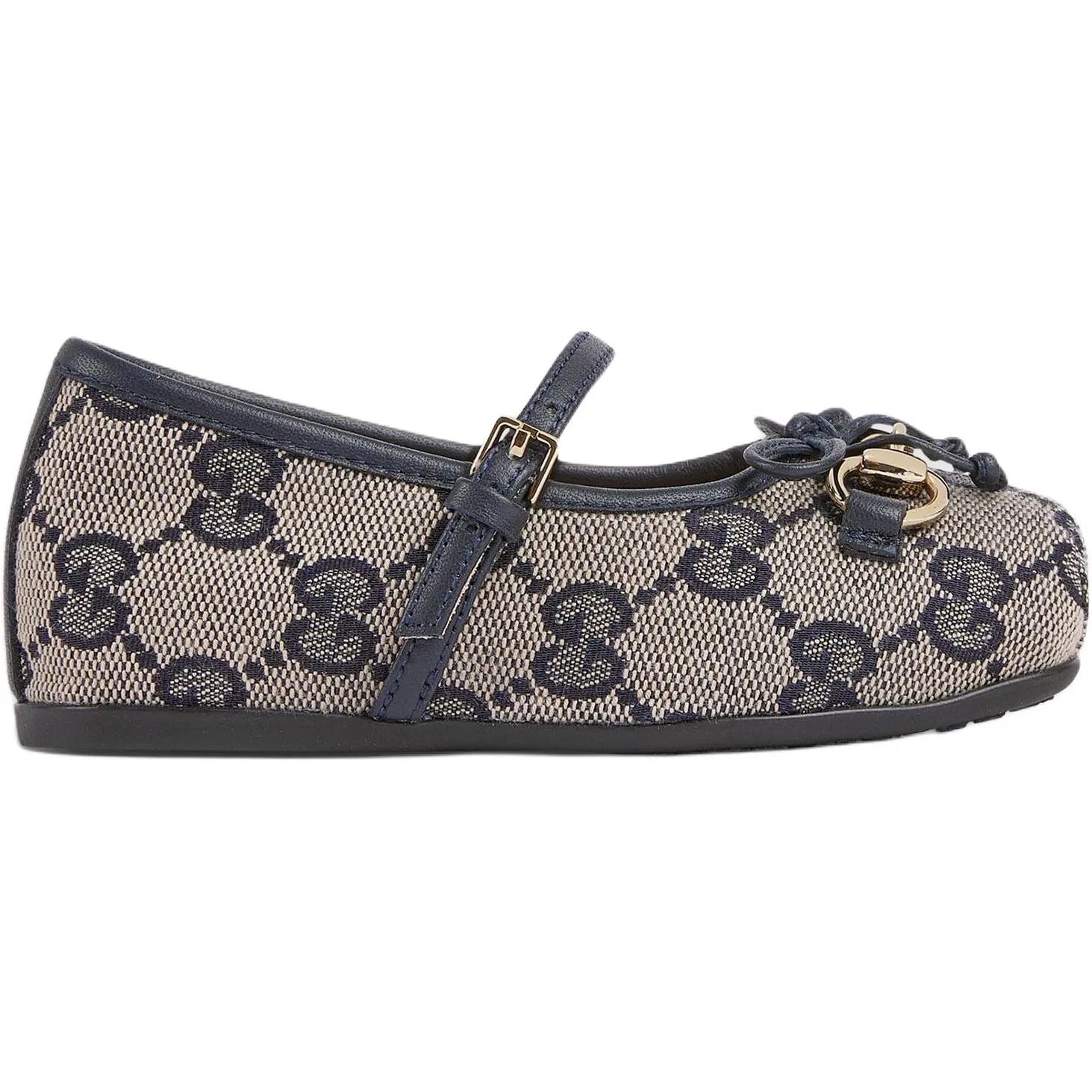 Кроссовки детские Gucci Horsebit Low Top, Beige Blue — фото 3