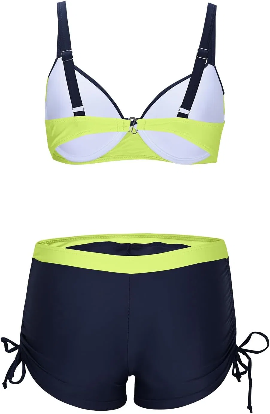 Женский бикини-комплект с эффектом push-up High Waisted, Green — фото 4