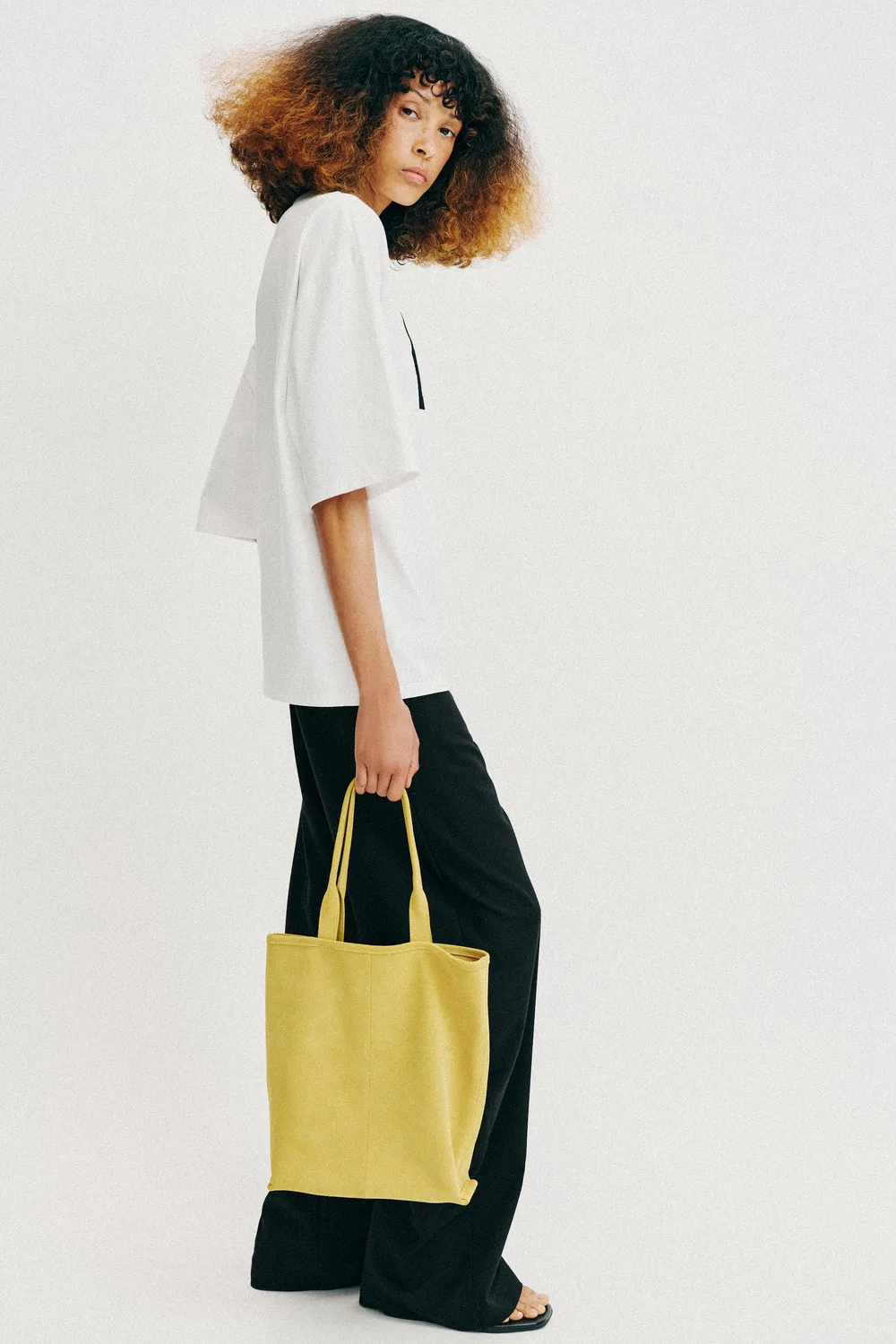 Футболка оверсайз с текстом ZARA, White — фото 3