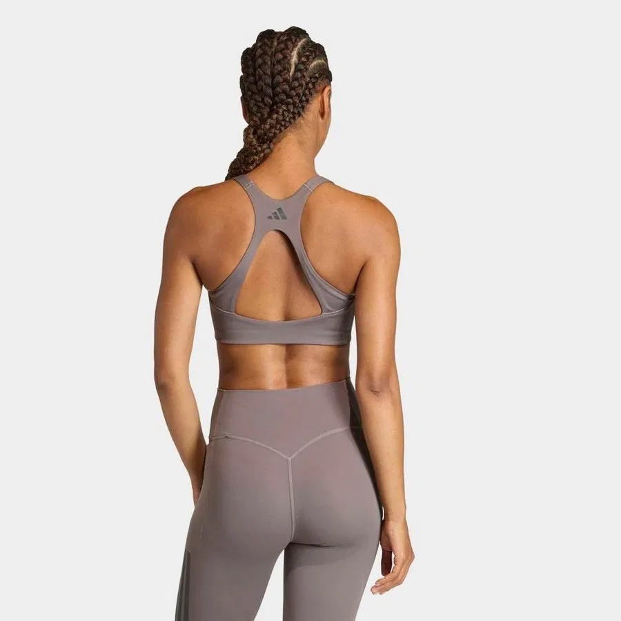 Спортивный бюстгальтер с длинным рукавом adidas KA0158 Opt 3s Ms Bra, Серый — фото 3
