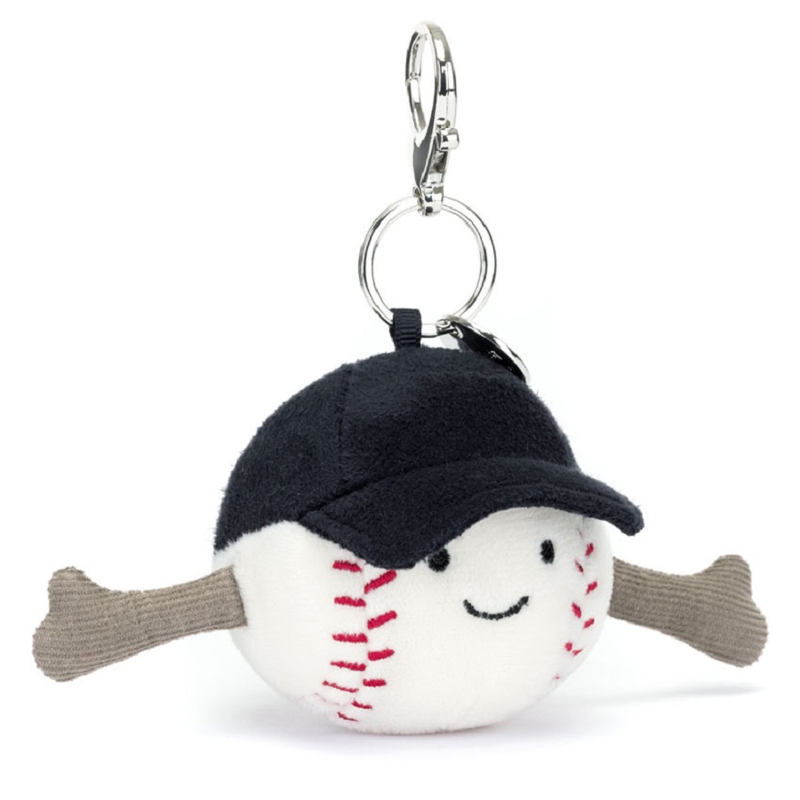 

Брелок Jellycat Amuseables Sports Baseball, белый/серый/темно-синий