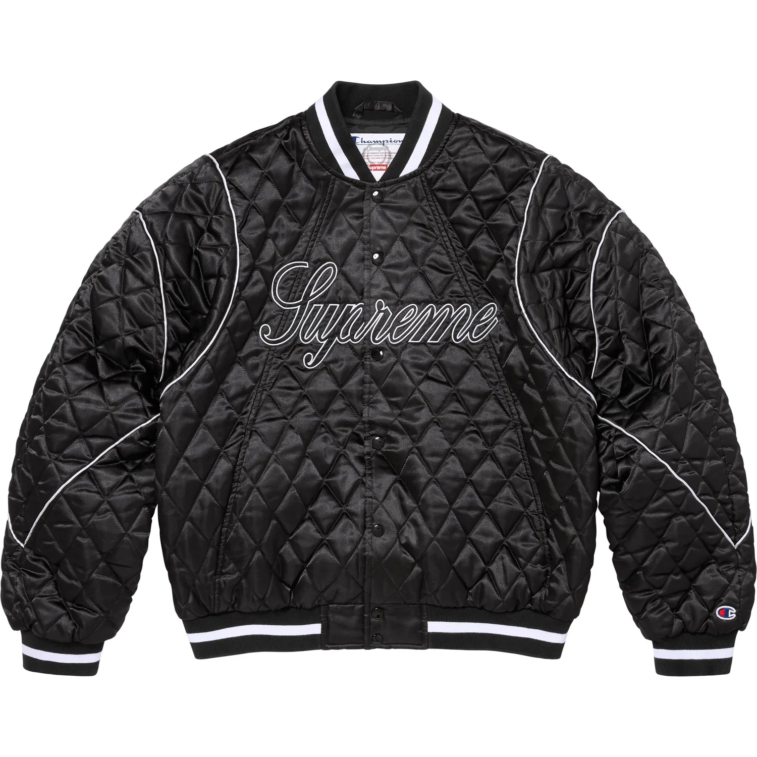 Унисекс бейсбольная куртка Supreme X Champion Collaboration, Navy/Marine — фото 3