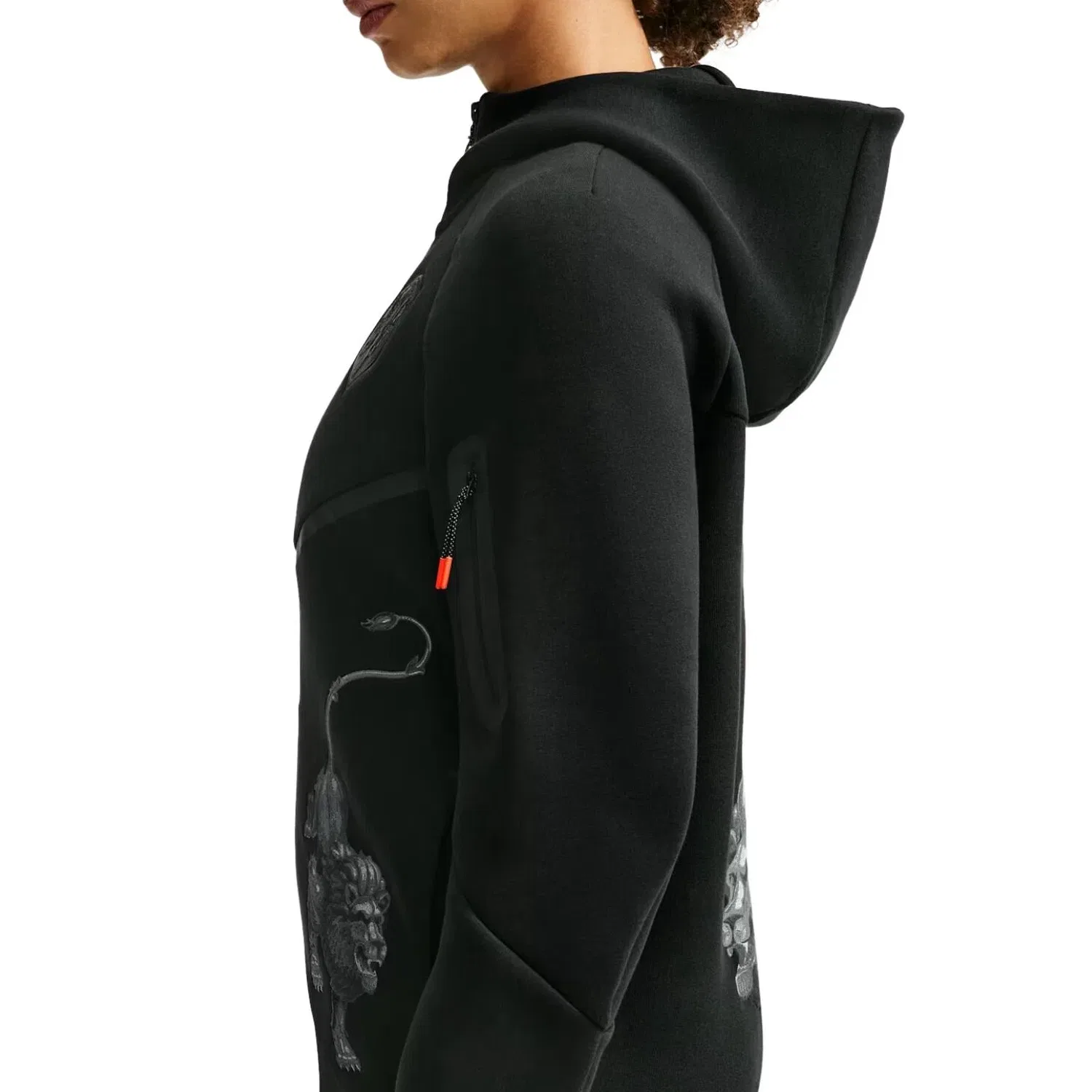 Мужская худи Nike Cryoshot Tech Fleece Full-Zip Windrunner, черный — фото 2