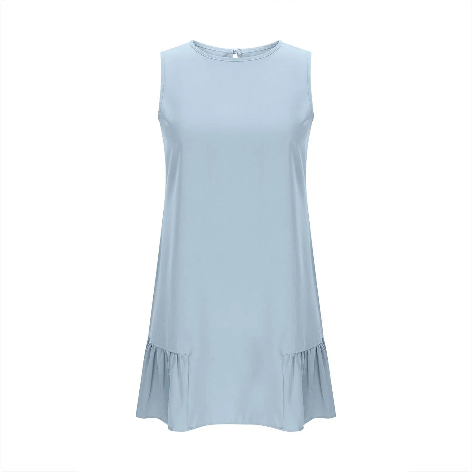 Женское летнее сарафан-топ A-line с воланами YCZHZAII, Light Blue — фото 4