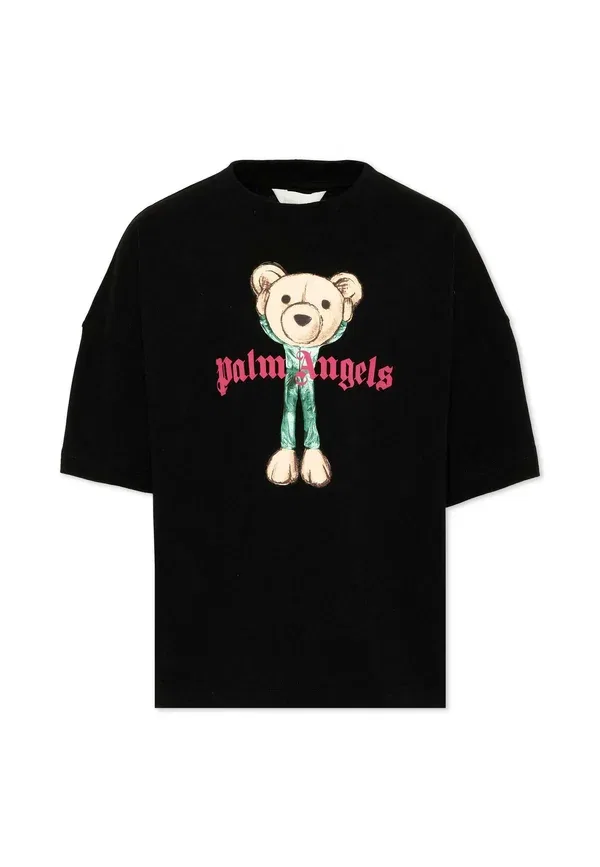 Футболка с принтом животных Palm Angels Black, черный
