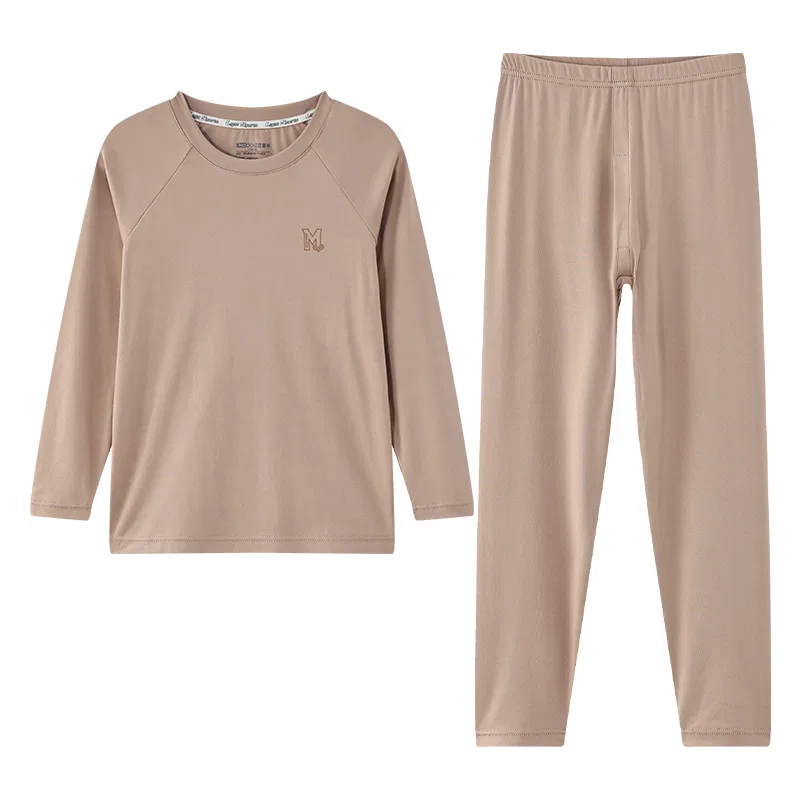 Детское белье с круглым вырезом Grade School Hodo Red Bean, Gray — фото 3