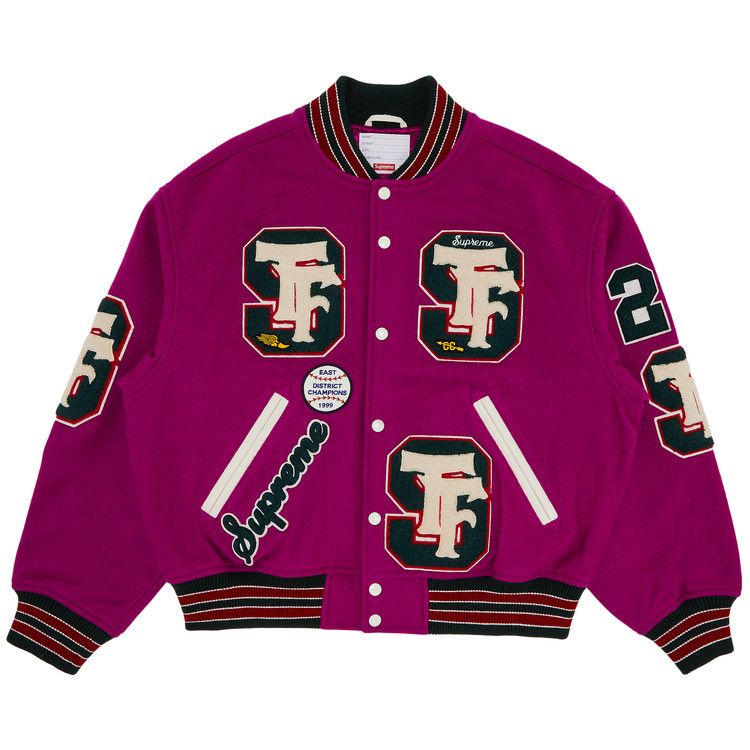 

Куртка Supreme Drill Team Varsity Jacket, Magenta