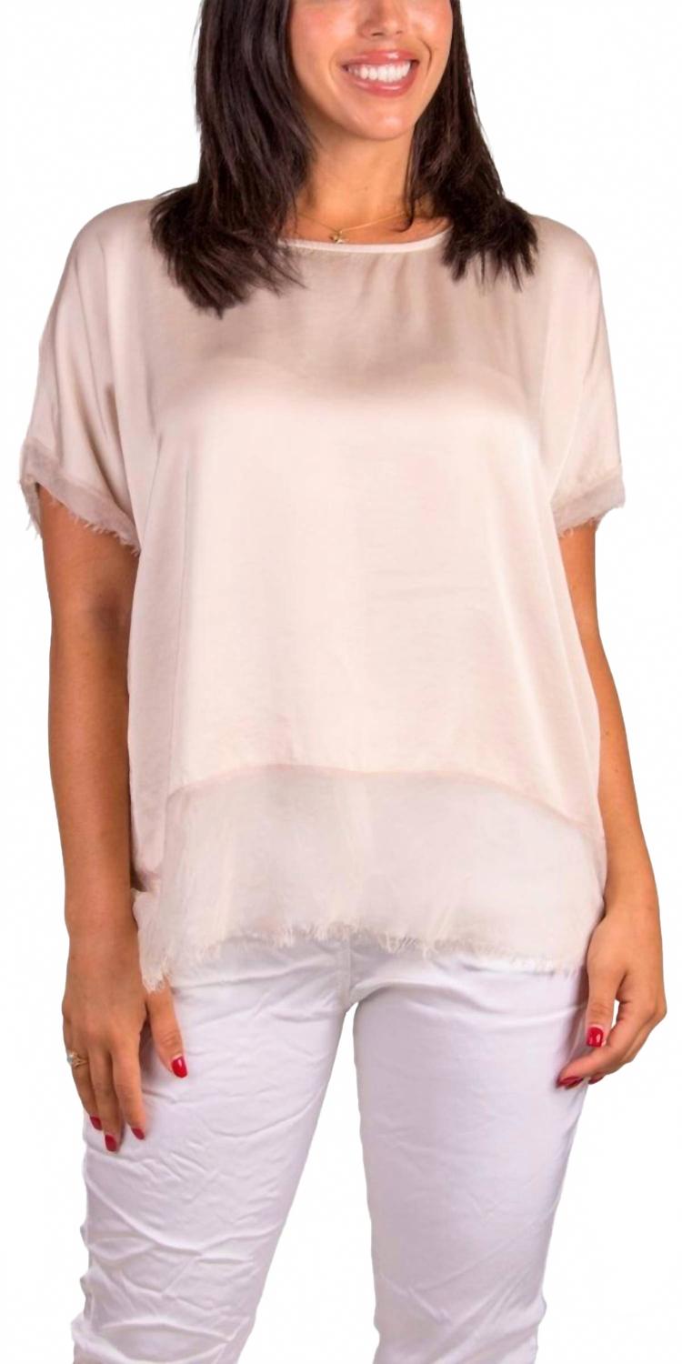 

GIGI MODA Шелковый топ «Турин» бежевого цвета