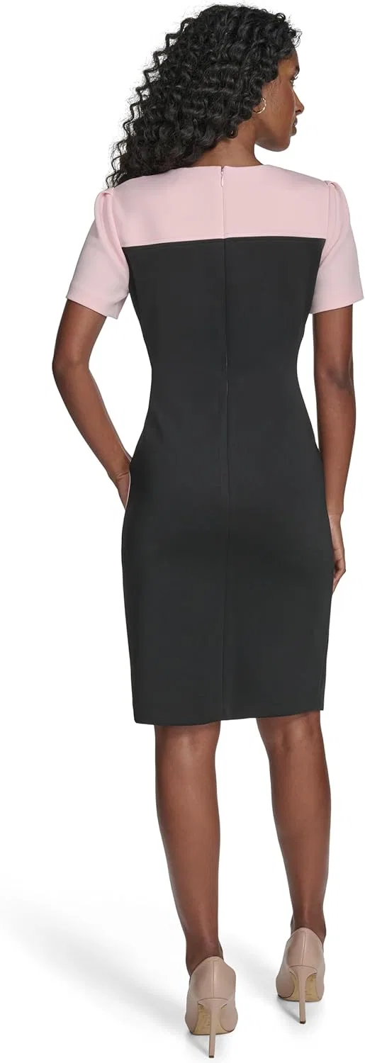 Женское мини-платье с асимметричным подолом Tommy Hilfiger, Black/Ballerina Pink — фото 3