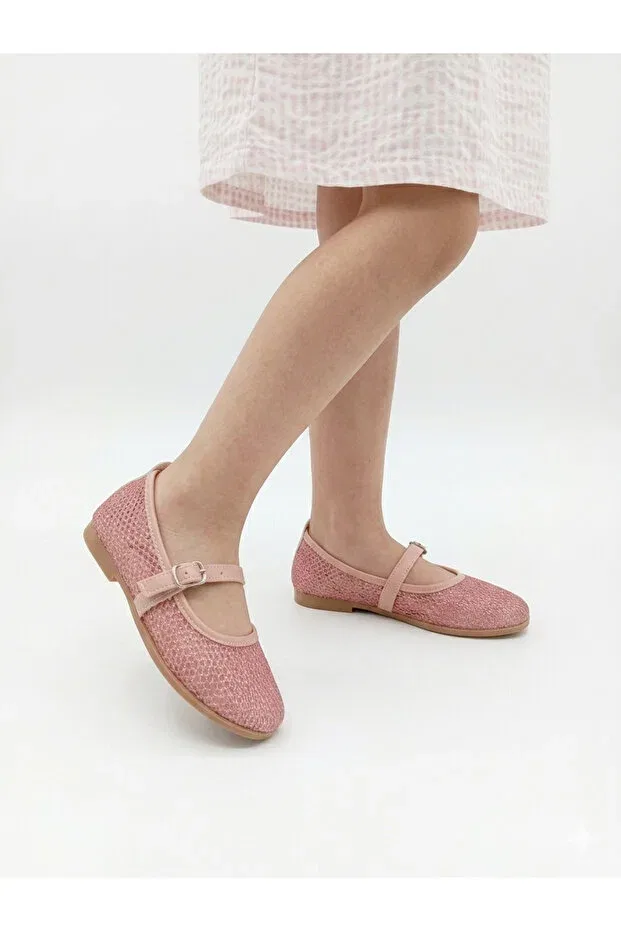 Детские балетки для девочек из текстиля Patik Bebe, Pink — фото 2