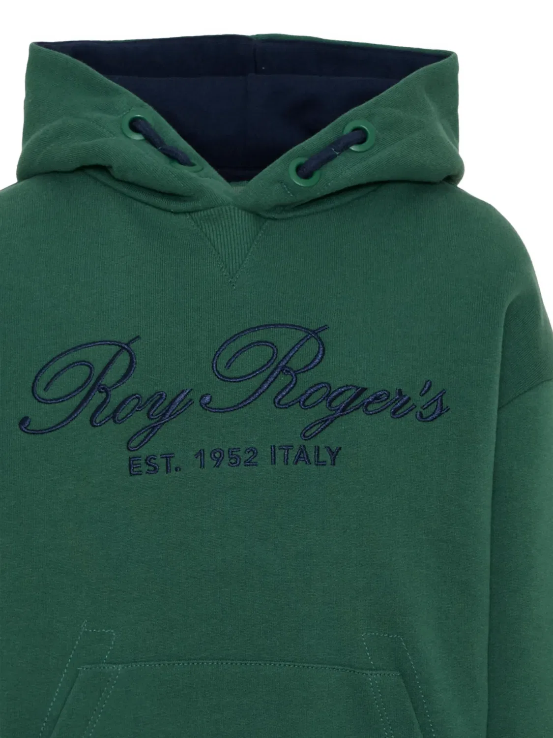 Зеленое хлопковое худи Roy Roger's, зеленый — фото 2