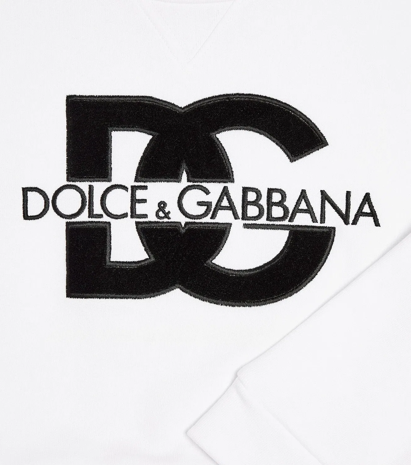 Хлопковая толстовка с вышивкой Dolce&Gabbana Kids, белый — фото 3