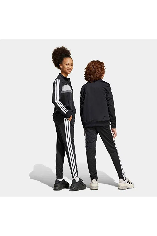 Детский спортивный костюм для девочек с принтом Adidas, Black — фото 2