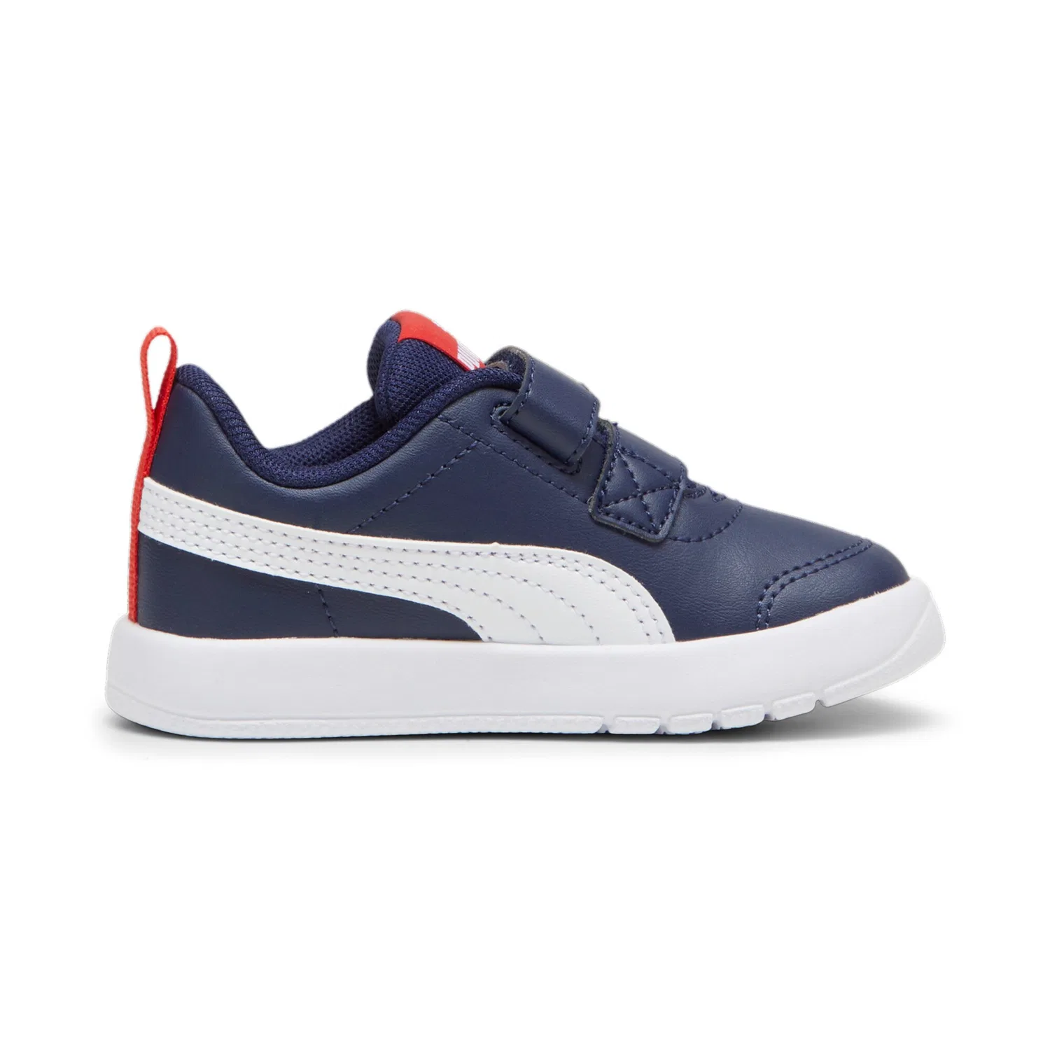 Детские кроссовки для активных игр Courtflex v3 PUMA, Navy/White/Red — фото 3
