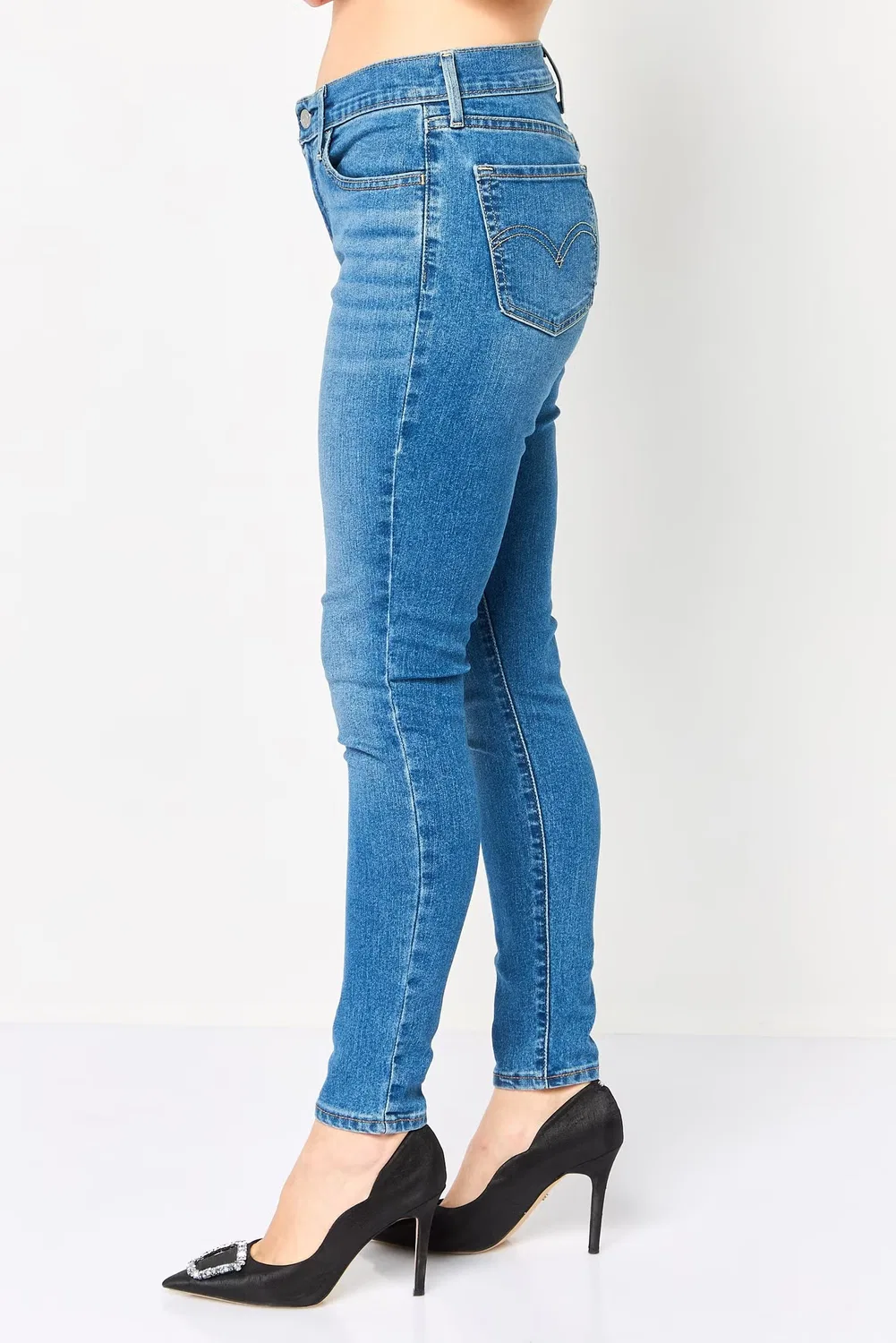 Джинсы скинни с эффектом потертости Levi'S, синий — фото 2