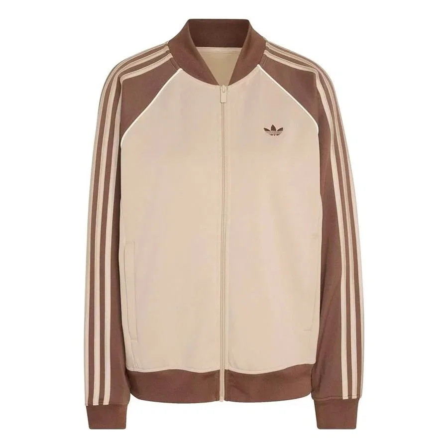 Женский спортивный свитшот свободного кроя Adidas SST Loose TT, Бежевый