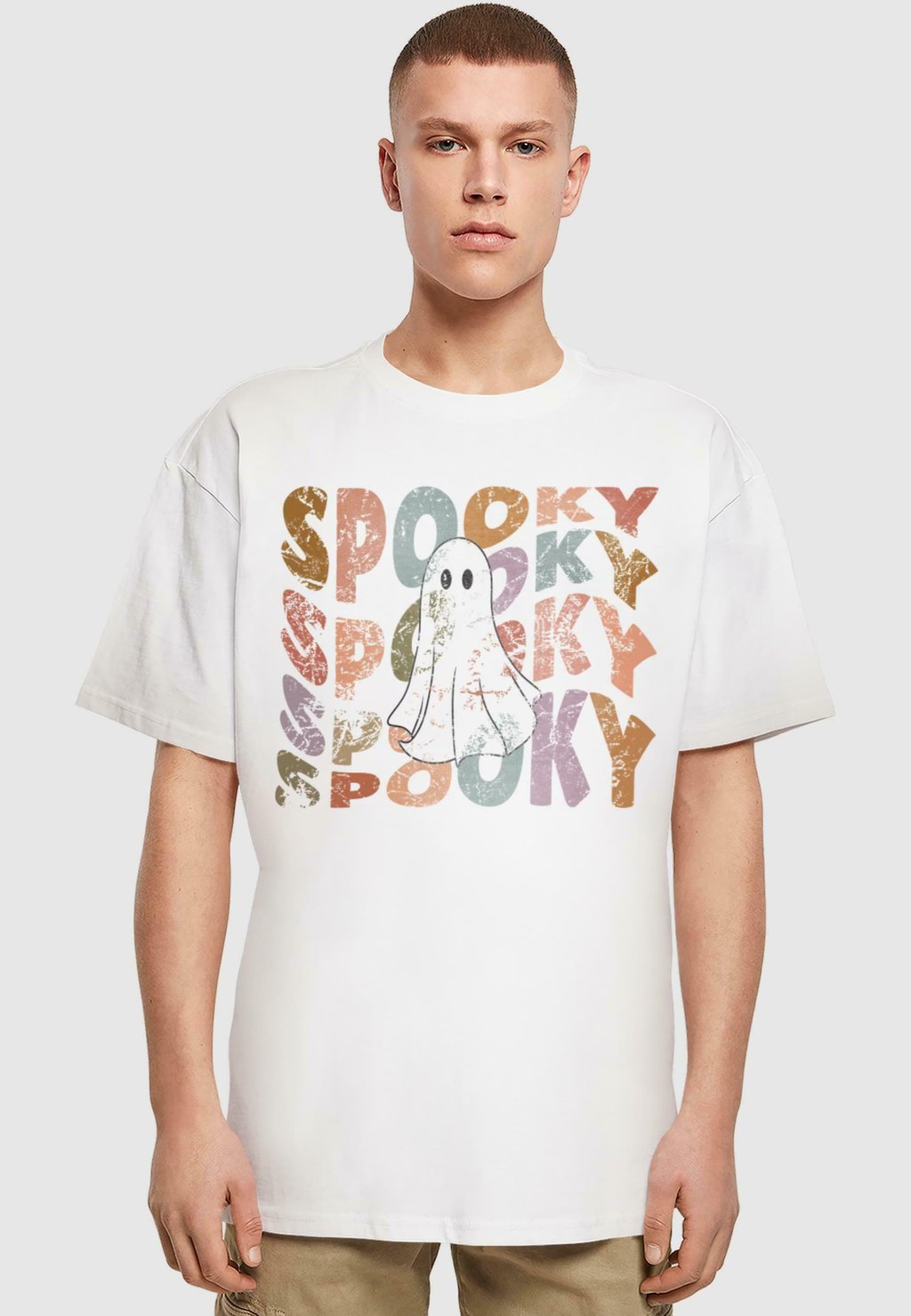 

Футболка с принтом HALLOWEEN SPOOKY GHOST TEE Merchcode, белый