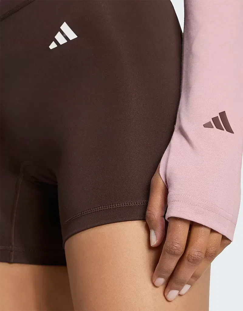 Топ Soft Ballet Wrap Three Stripes Studio Adidas Performance, Mauve — фото 3